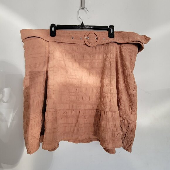 Forever 21+ Plus Tan Cream Belted Pull On Skirt Size 4X - Picture 11 of 11